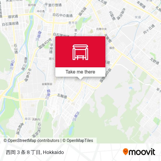 西岡３条８丁目 map