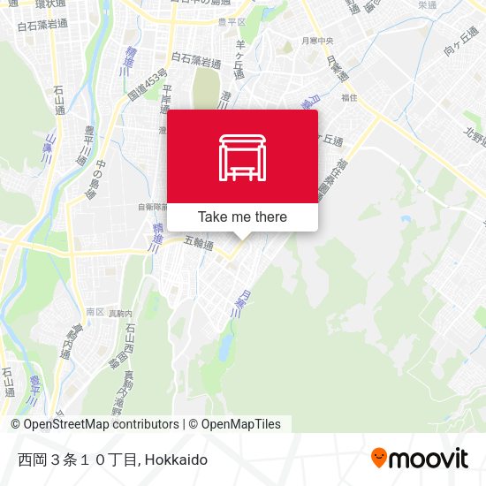 西岡３条１０丁目 map