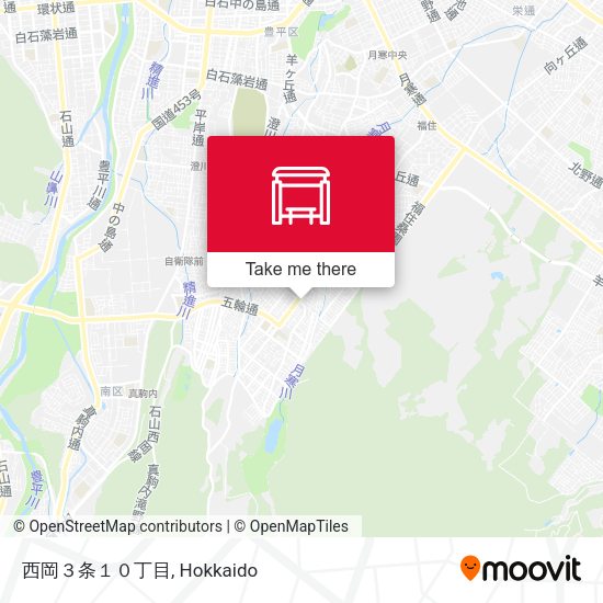 西岡３条１０丁目 map