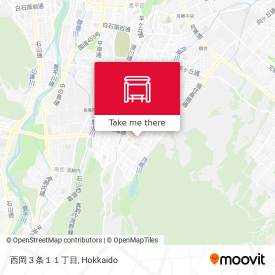 西岡３条１１丁目 map