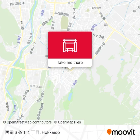 西岡３条１１丁目 map