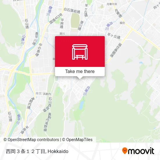 西岡３条１２丁目 map