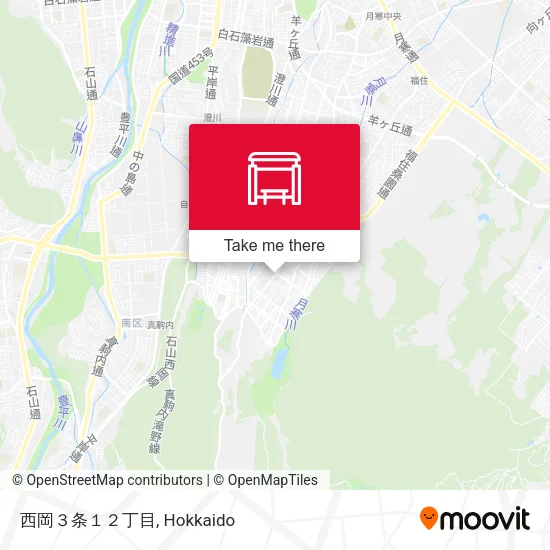 西岡３条１２丁目 map