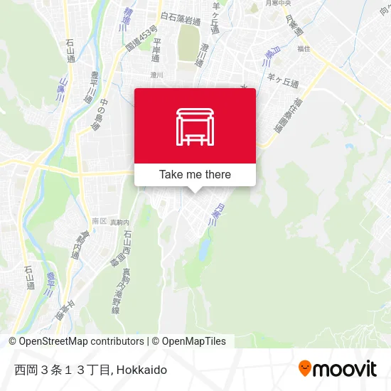 西岡３条１３丁目 map