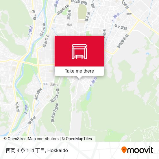 西岡４条１４丁目 map