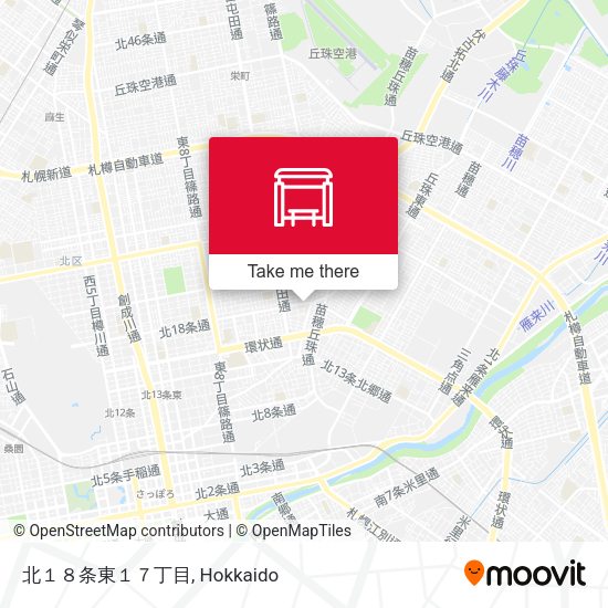 北１８条東１７丁目 map