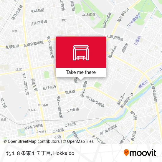 北１８条東１７丁目 map