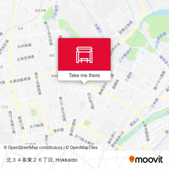 北３４条東２６丁目 map