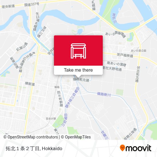 拓北１条２丁目 map