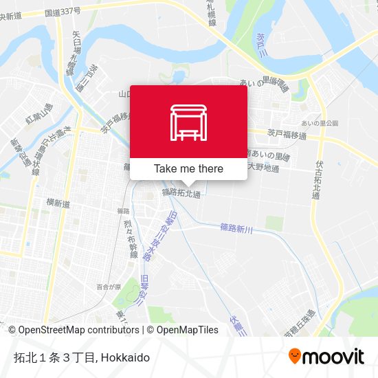 拓北１条３丁目 map