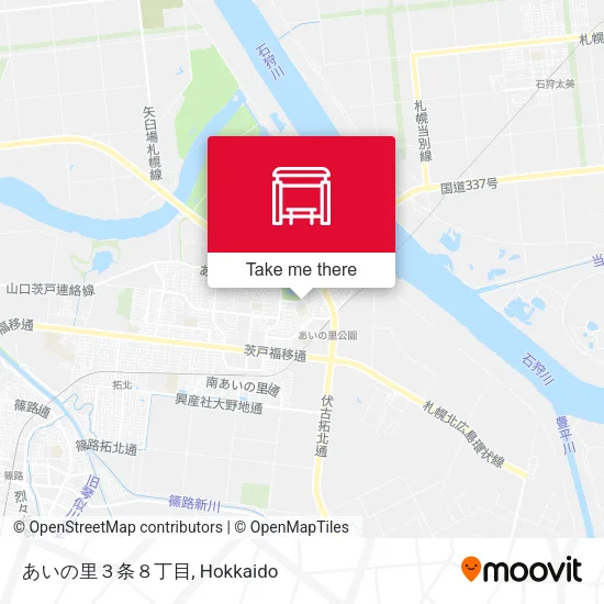 あいの里３条８丁目 map