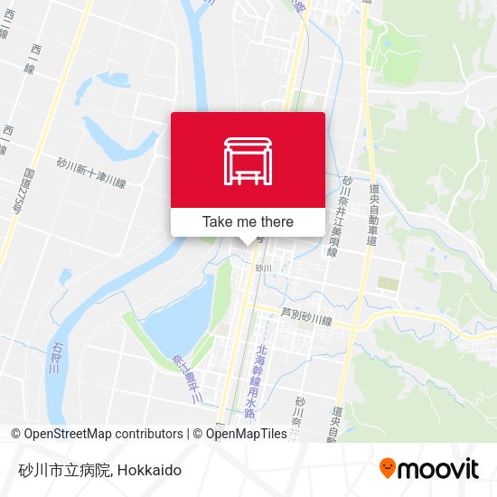砂川市立病院 map