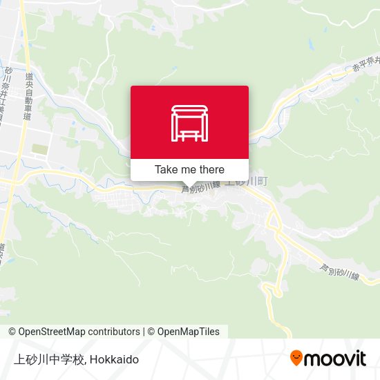 上砂川中学校 map