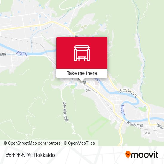 赤平市役所 map
