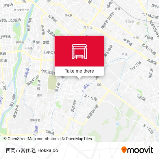 西岡市営住宅 map