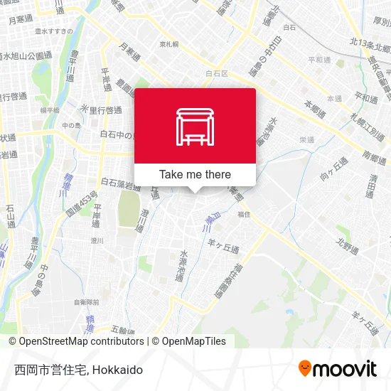 西岡市営住宅 map