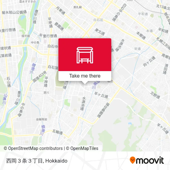 西岡３条３丁目 map