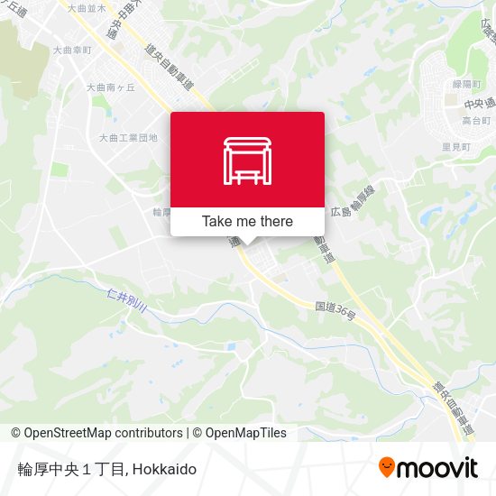 輪厚中央１丁目 map