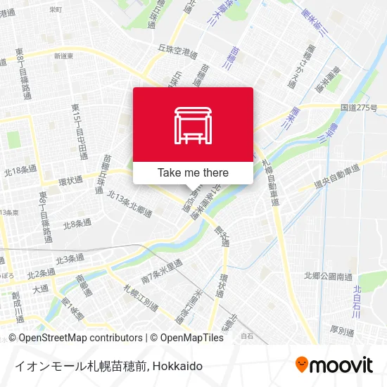 イオンモール札幌苗穂前 map