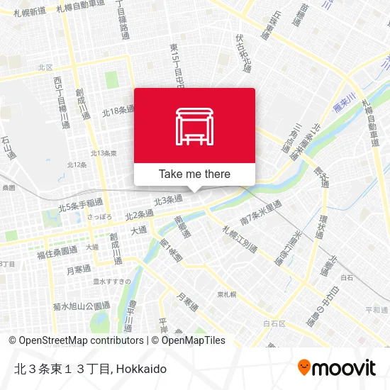 北３条東１３丁目 map