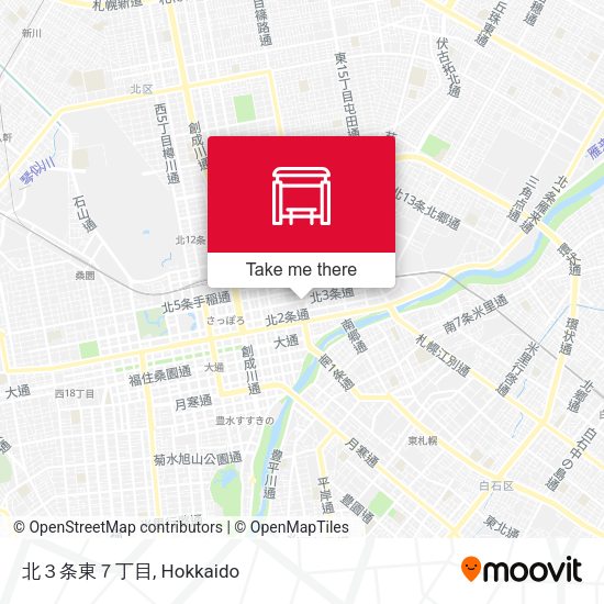 北３条東７丁目 map