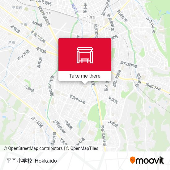 平岡小学校 map
