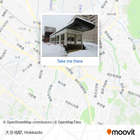 大谷地駅 map