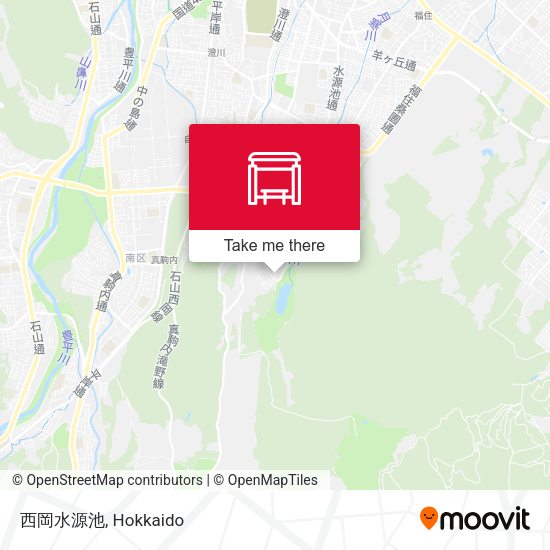 西岡水源池 map
