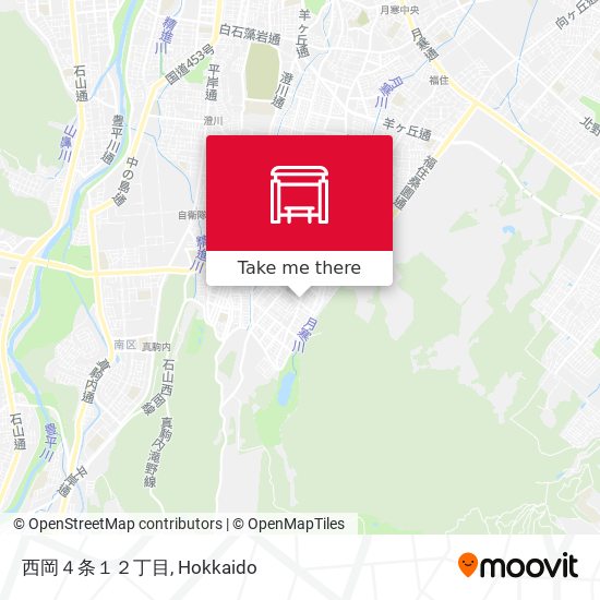 西岡４条１２丁目 map