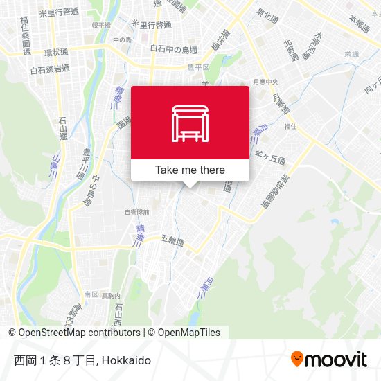 西岡１条８丁目 map