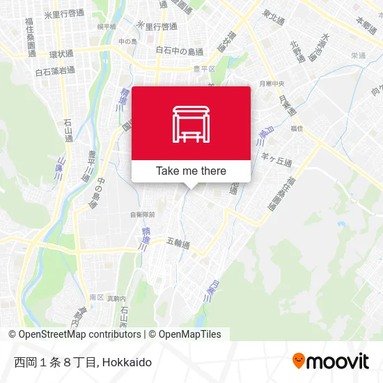 西岡１条８丁目 map