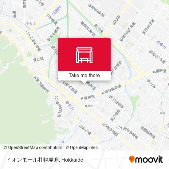 イオンモール札幌発寒 map