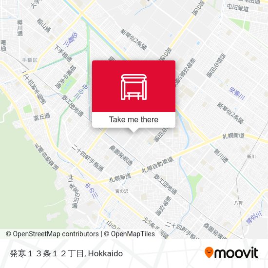 発寒１３条１２丁目 map