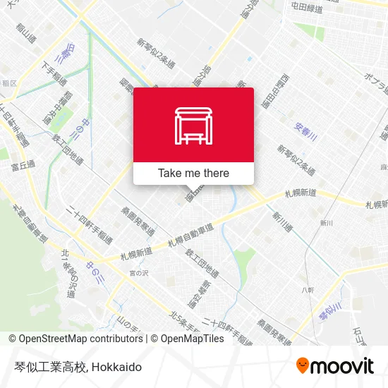 琴似工業高校 map