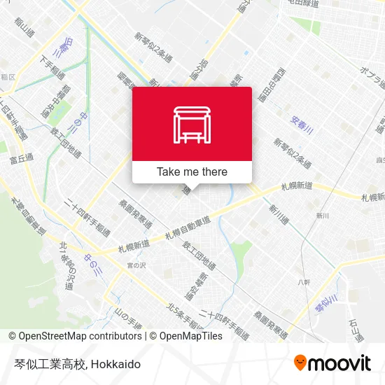 琴似工業高校 map
