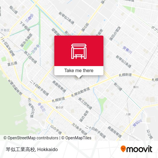 琴似工業高校 map