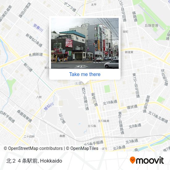 北２４条駅前 map