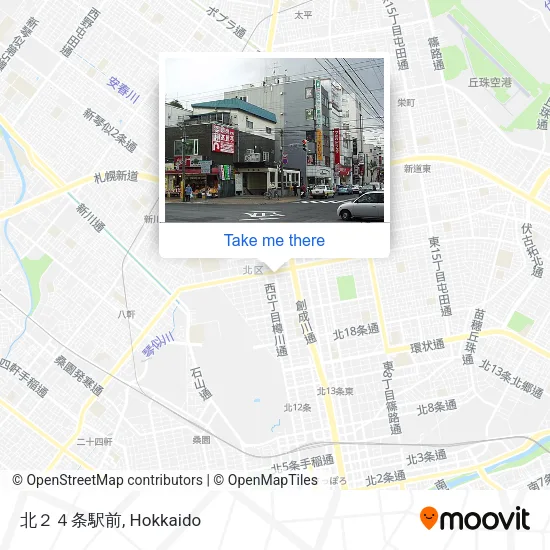北２４条駅前 map
