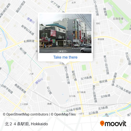 北２４条駅前 map