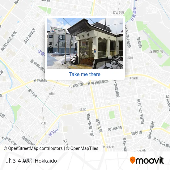 北３４条駅 map