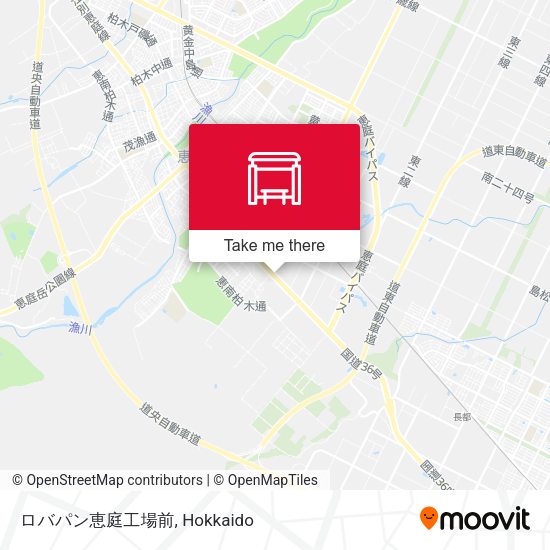 ロバパン恵庭工場前 map