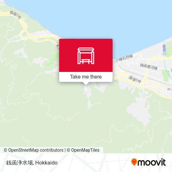 銭函浄水場 map