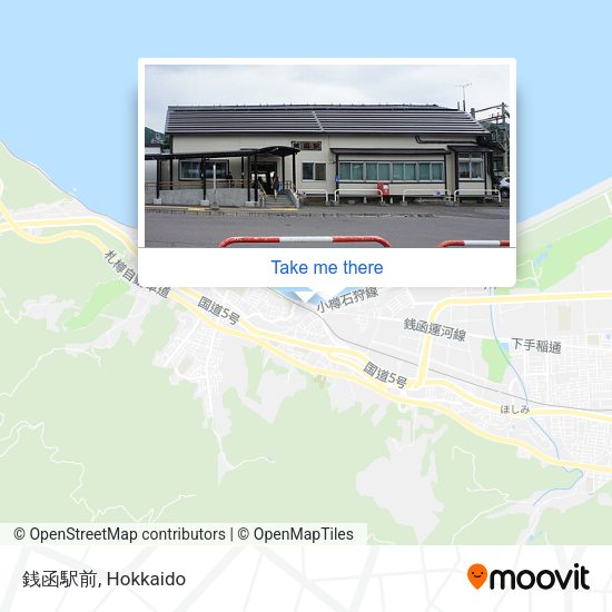 銭函駅前 map