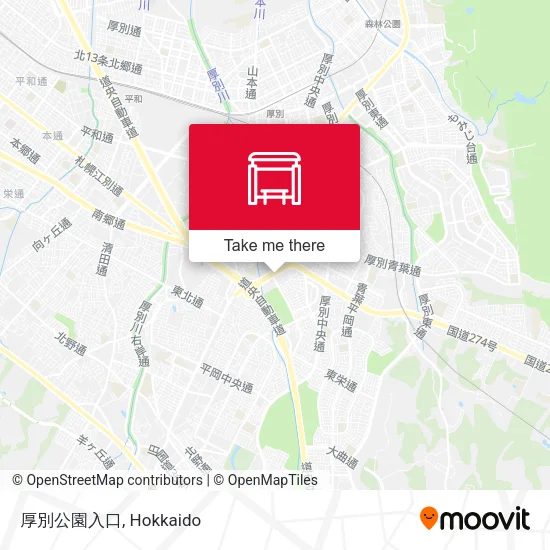 厚別公園入口 map