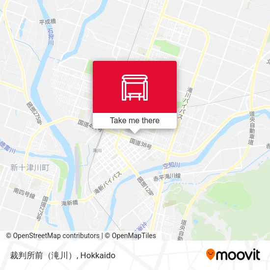 In Front of Courthouse (Takikawa) map