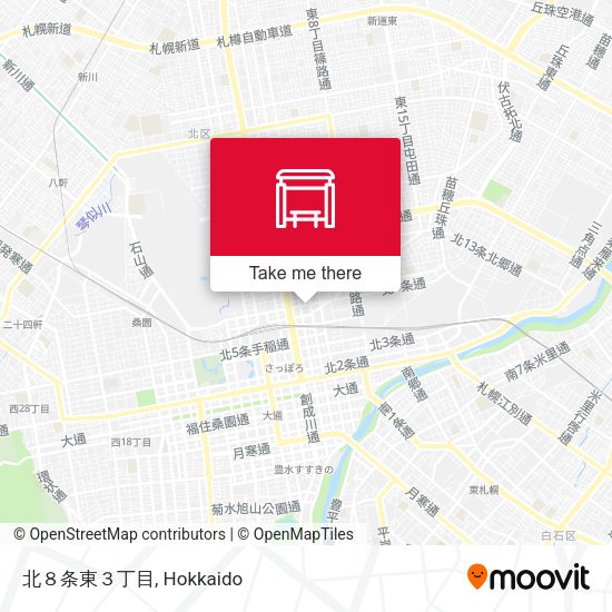 北８条東３丁目 map