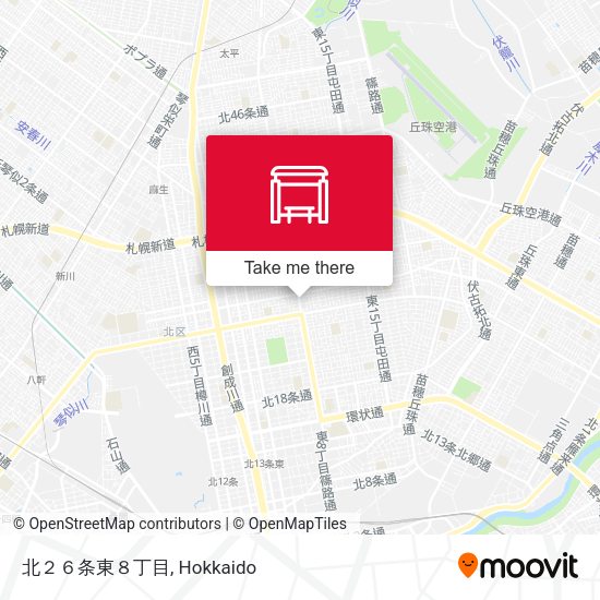北２６条東８丁目 map