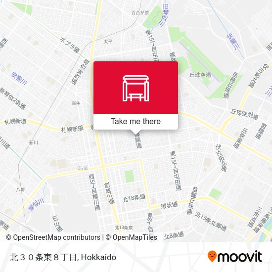 北３０条東８丁目 map