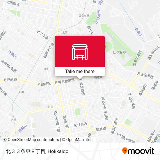北３３条東８丁目 map