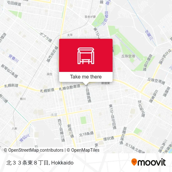 北３３条東８丁目 map